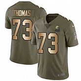 Nike Browns 73 Joe Thomas Olive Gold Salute To Service Limited Jersey Dzhi,baseball caps,new era cap wholesale,wholesale hats